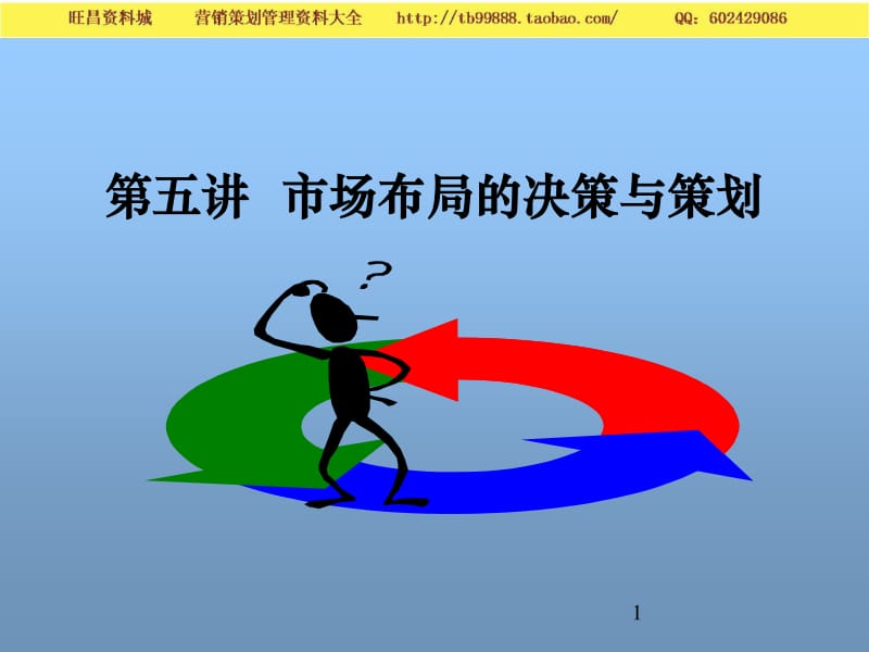 第五讲 市场布局与市场营销策划——从宏观到微观的批发服务策略